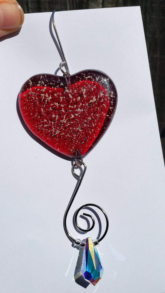 Cremation Sun Catcher Customizable Shape /Color 2 inch Mini Ashes InFu