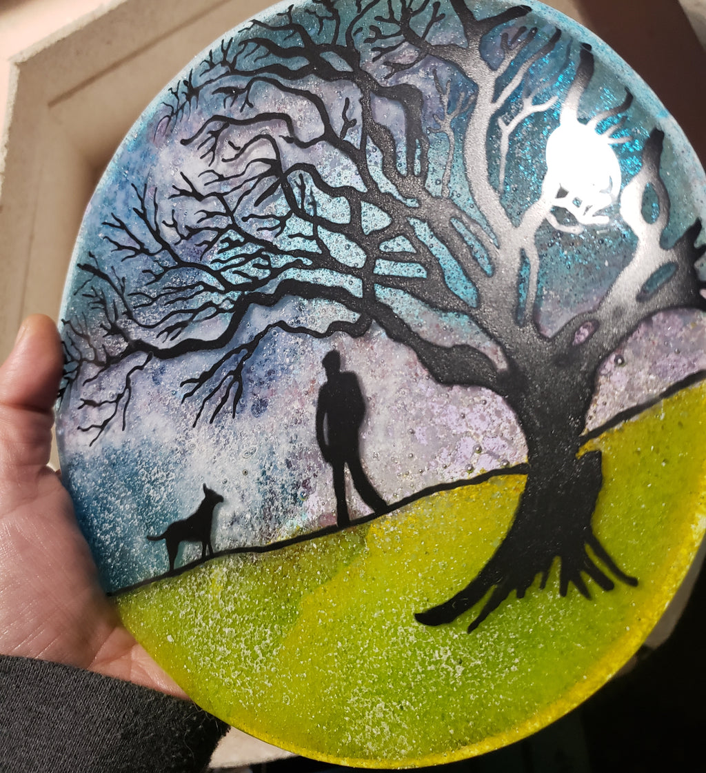 Tree of Life  Ashes InFused Glass Cremation Memorial Art