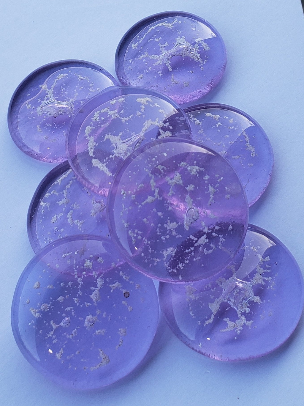Paw Print Cremation Memory Stones 4 (set) Ashes InFused Glass 1 inch pocket stones in Velvet Bag