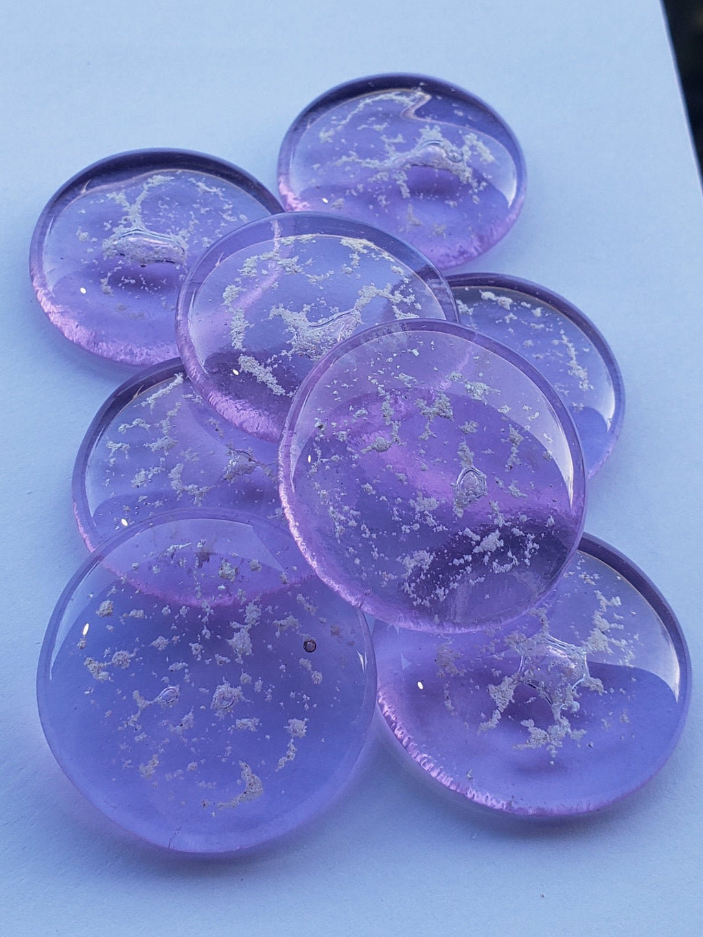 Paw Print Cremation Memory Stones 4 (set) Ashes InFused Glass 1 inch pocket stones in Velvet Bag