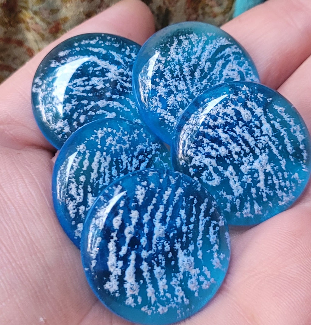 Cremation Comfort Pocket Stones 4 (set) Ashes InFused Glass 1 inch Comfort Pocket Urns