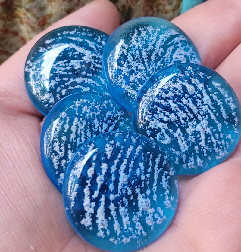 Cremation Comfort Pocket Stones 4 (set) Ashes InFused Glass 1 inch Comfort Pocket Urns