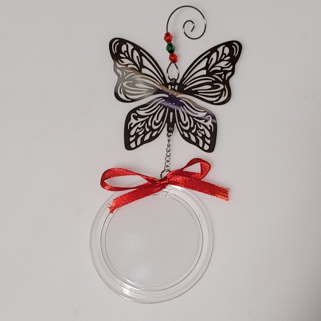 Photo Frame Butterfly Christmas Tree Ornament Sympathy Gift DIY