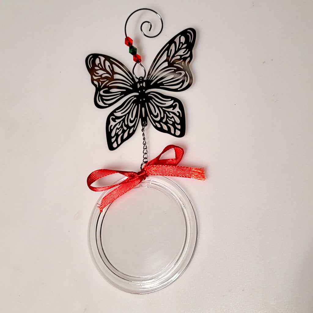 Photo Frame Butterfly Christmas Tree Ornament Sympathy Gift DIY