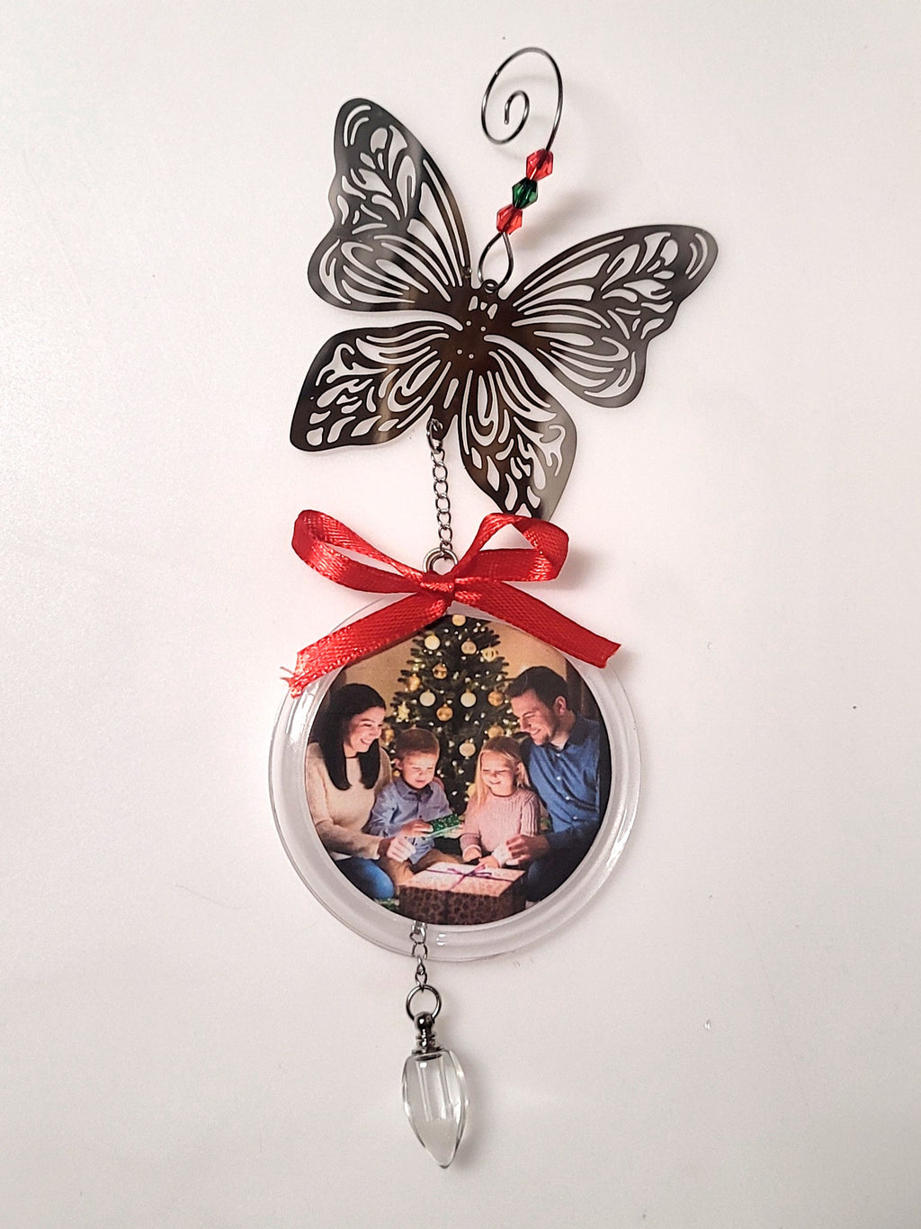 Photo Frame Butterfly Christmas Tree Ornament Cremation Urn Sympathy Gift With Filling Tools DIY