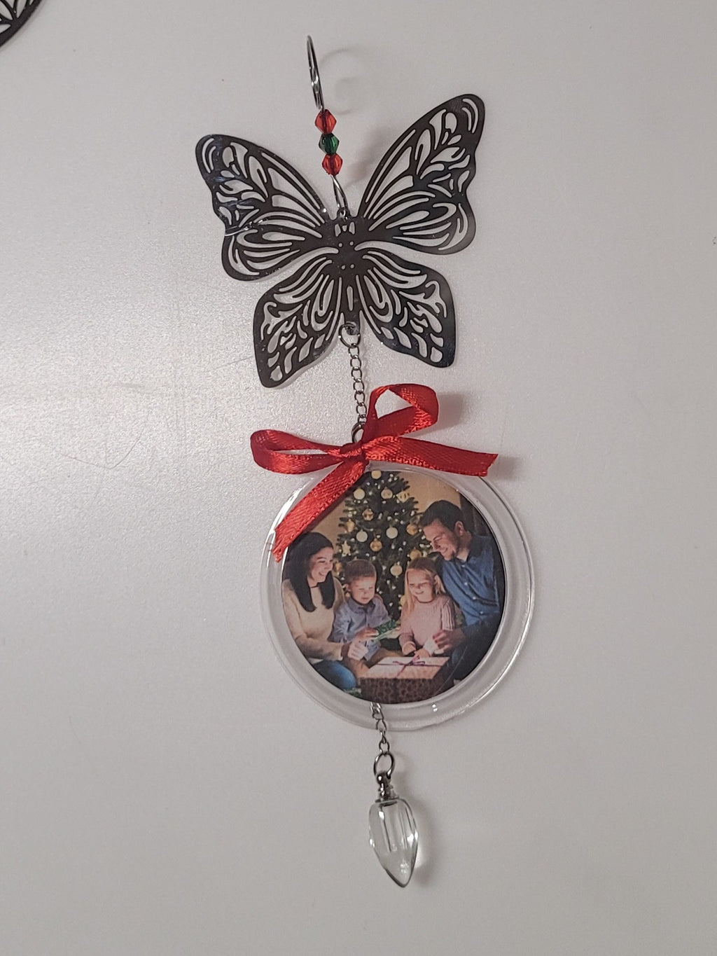 Photo Frame Butterfly Christmas Tree Ornament Cremation Urn Sympathy Gift With Filling Tools DIY