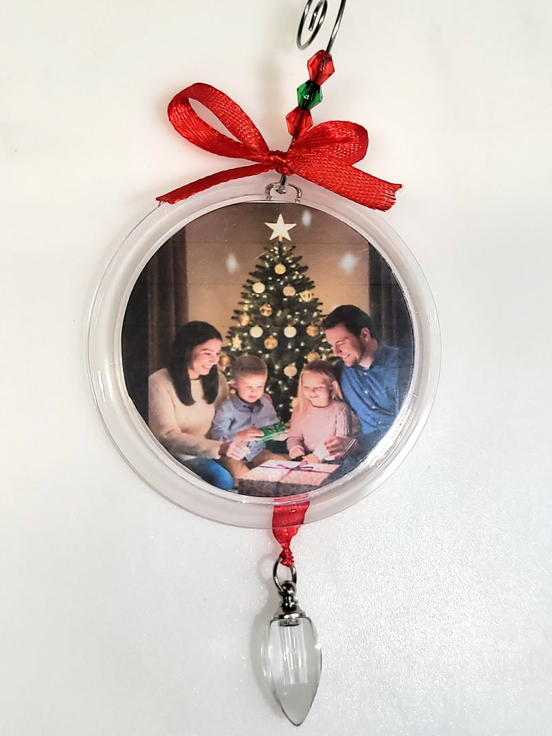 DIY Photo Frame Christmas Tree Ornament Cremation Urn Sympathy Gift With Filling Tools