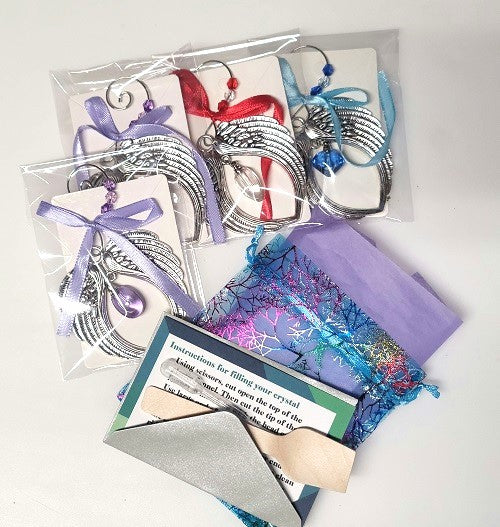 Purple Angel Wing Cremation Urn Christmas Ornament Sympathy Gift