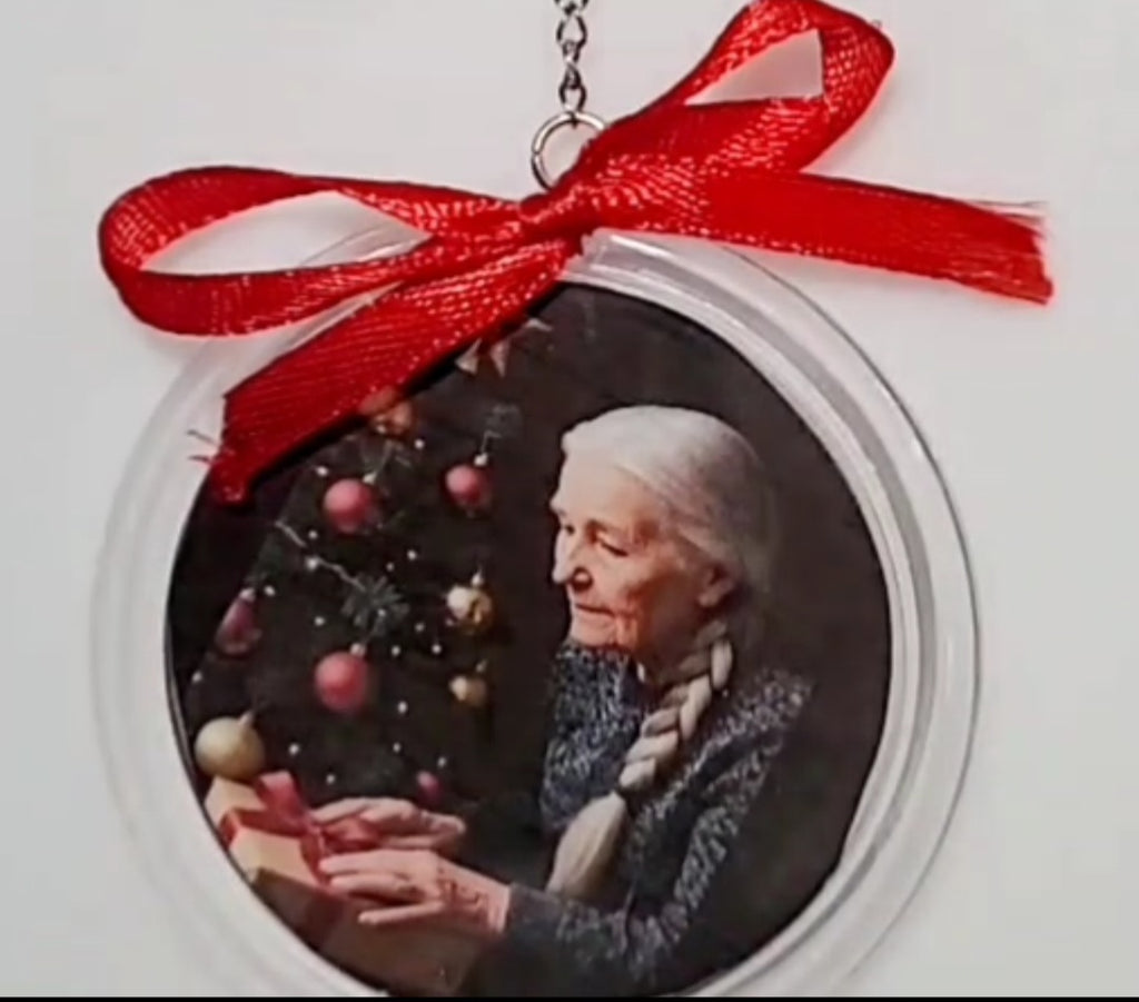 Photo Frame Butterfly Christmas Tree Ornament Sympathy Gift DIY