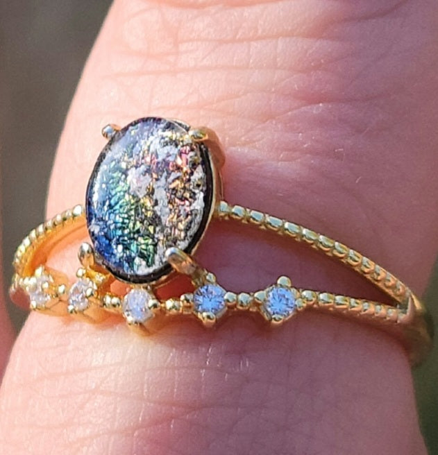 NEW 14k White or Yellow Gold Cremation Ring For Ashes Natural Diamonds Princess Crown Urn Custom Sizing