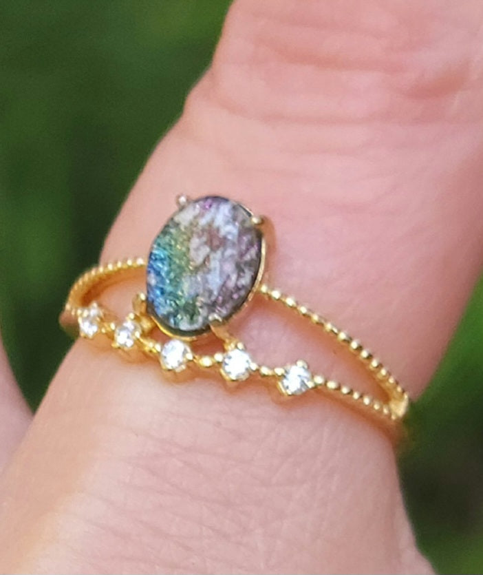 NEW 14k White or Yellow Gold Cremation Ring For Ashes Natural Diamonds Princess Crown Urn Custom Sizing