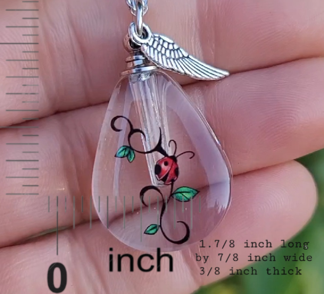 Ladybug cremation jewelry sales