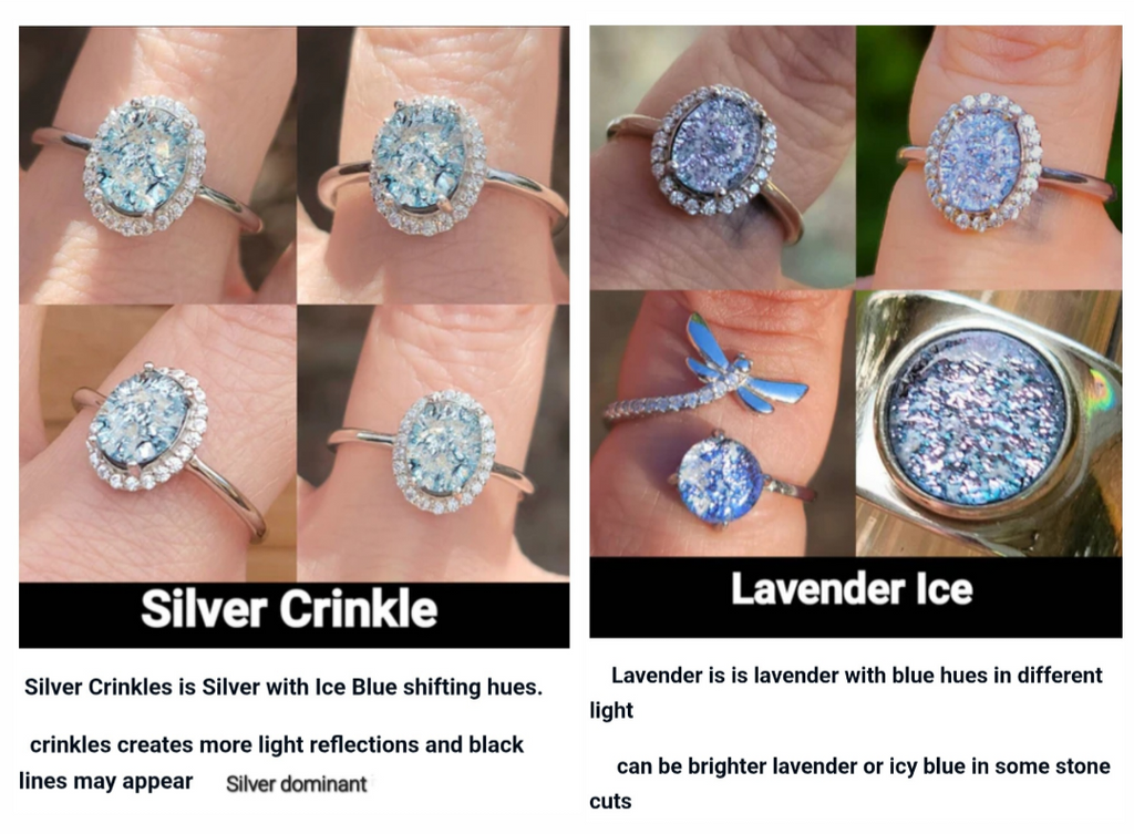 10x9mm Engagement Cremation Ring Ashes InFused Glass 52 CZ Sterling Silver Urn 7,8,9