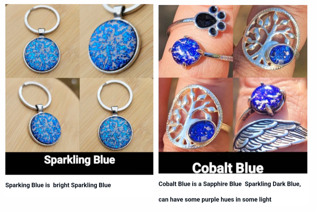 10x9mm Engagement Cremation Ring Ashes InFused Glass 52 CZ Sterling Silver Urn 7,8,9