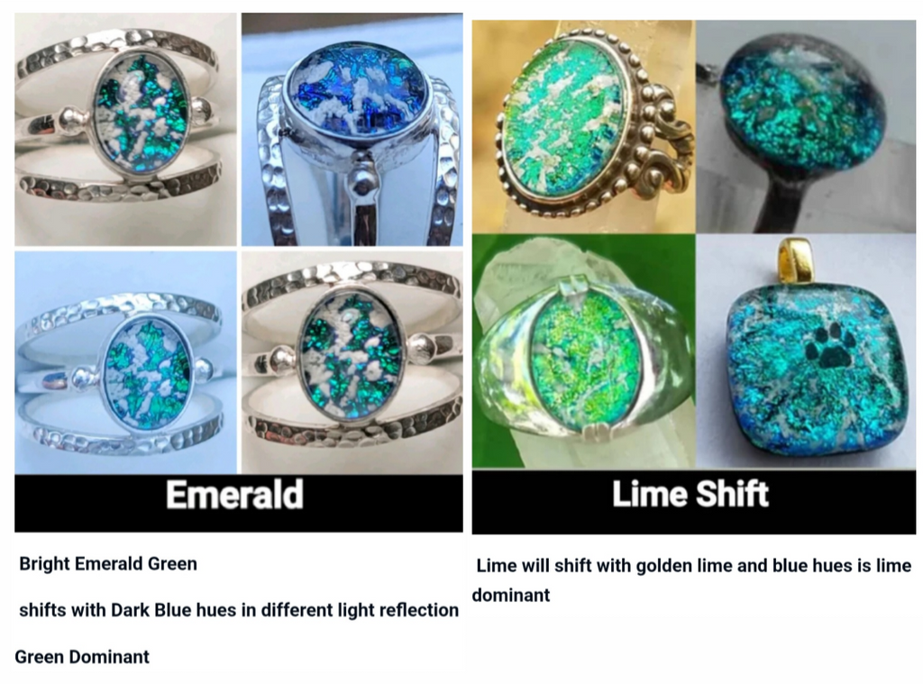 10x9mm Engagement Cremation Ring Ashes InFused Glass 52 CZ Sterling Silver Urn 7,8,9