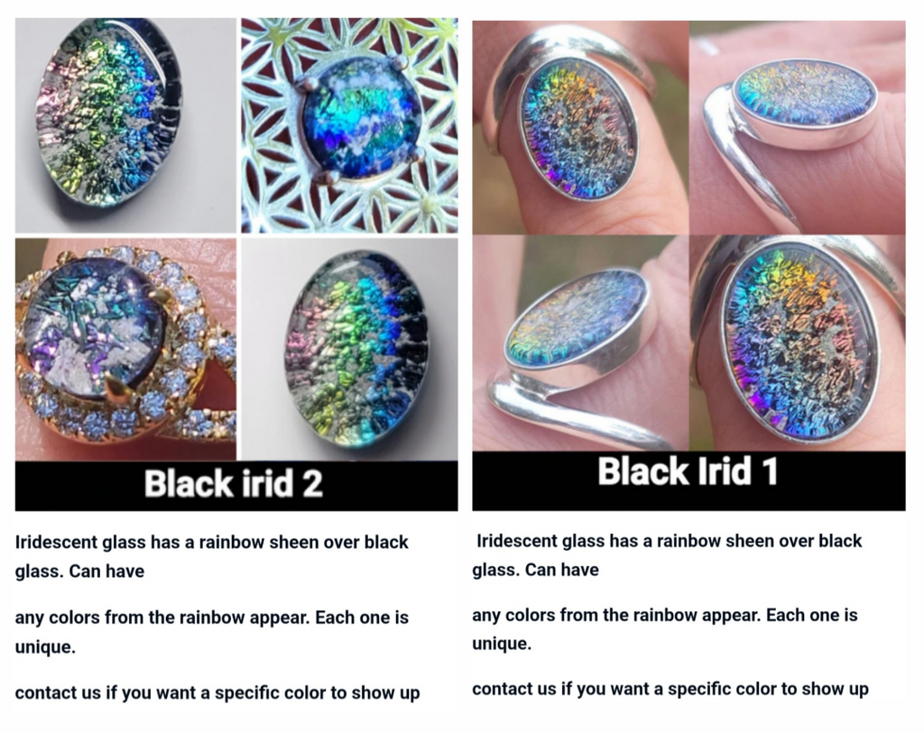 10x9mm Engagement Cremation Ring Ashes InFused Glass 52 CZ Sterling Silver Urn 7,8,9