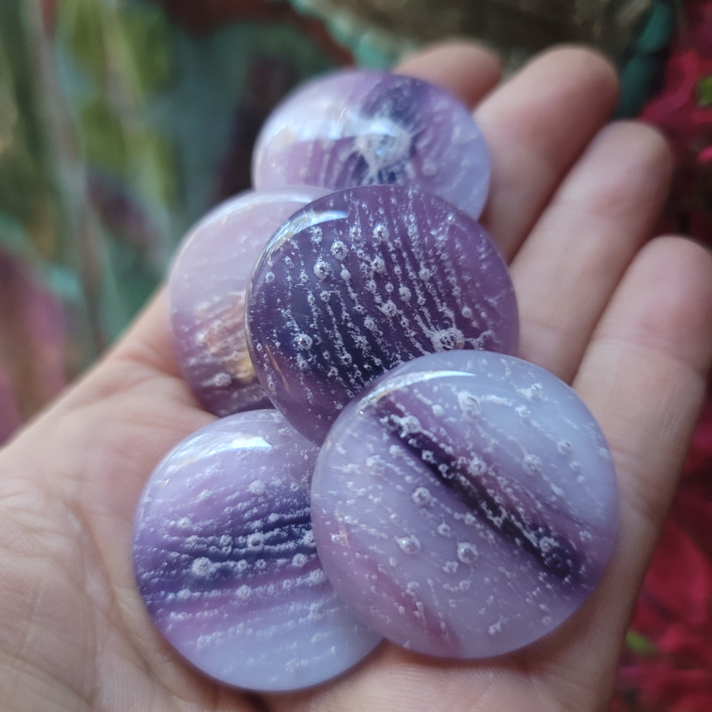 Swirling Colors Cremation Comfort Pocket Stones 4 (set) Large 1.25 inch 16 colors