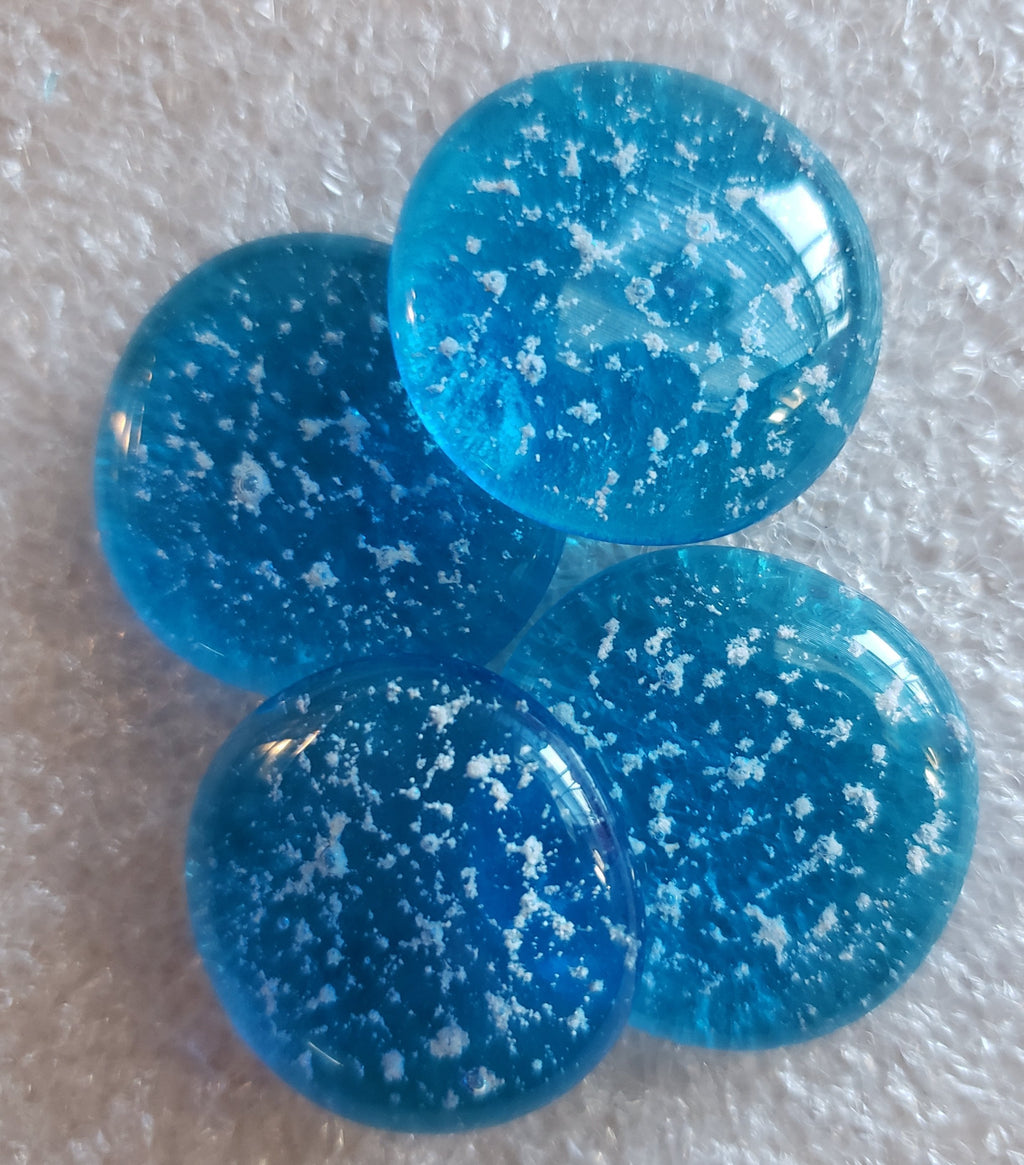 Cremation Comfort Pocket Stones 4 (set) Ashes InFused Glass 1 inch Comfort Pocket Urns