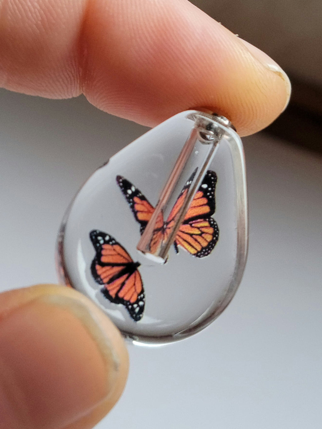 Fill Yourself Angel Wing Butterfly Crystal Cremation Jewelry Urn