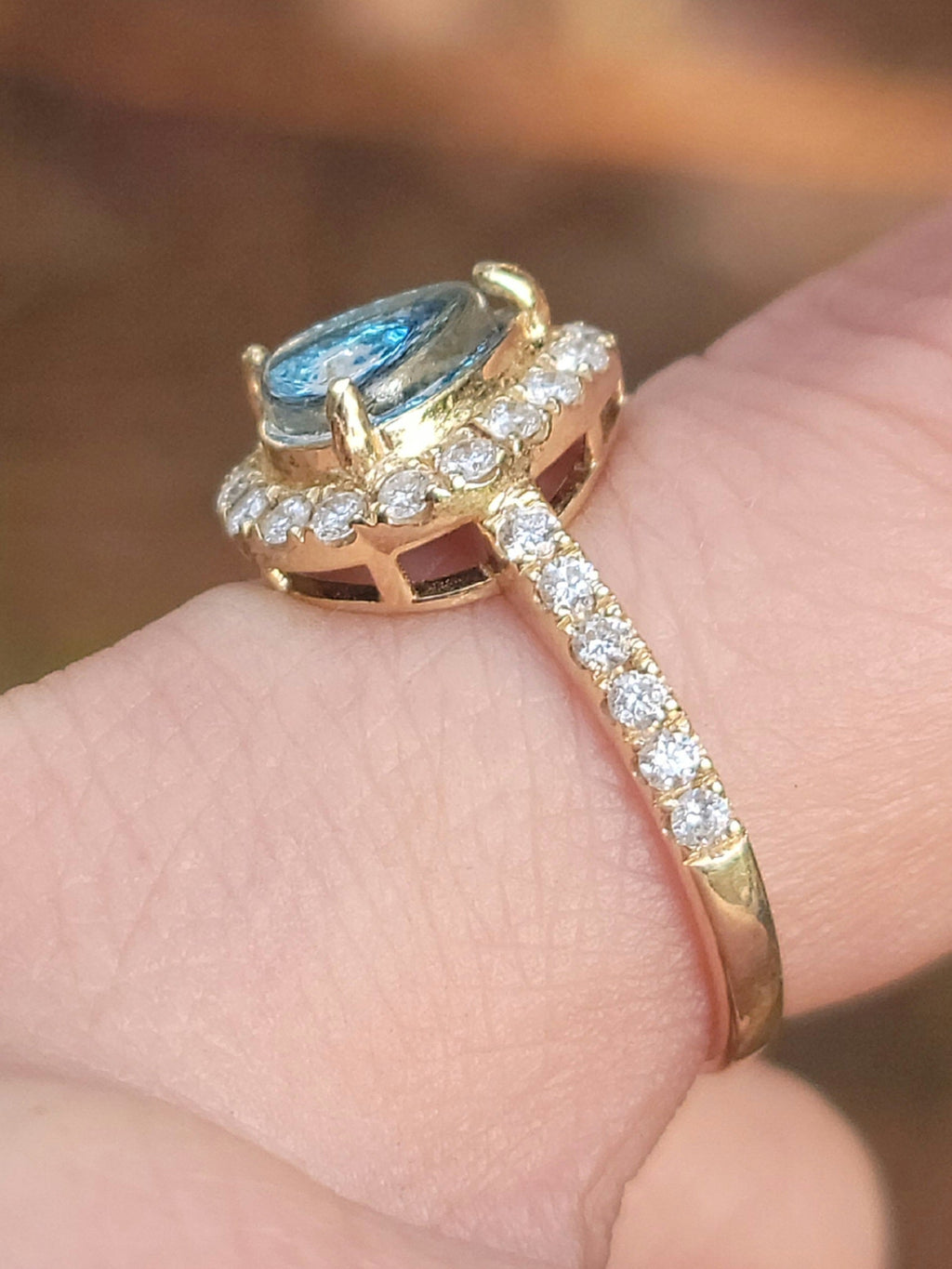 14k White or Yellow Gold Teardrop Halo Cremation Ring For Ashes 26 Moissanite Diamond Handmade Urn Custom Sizing