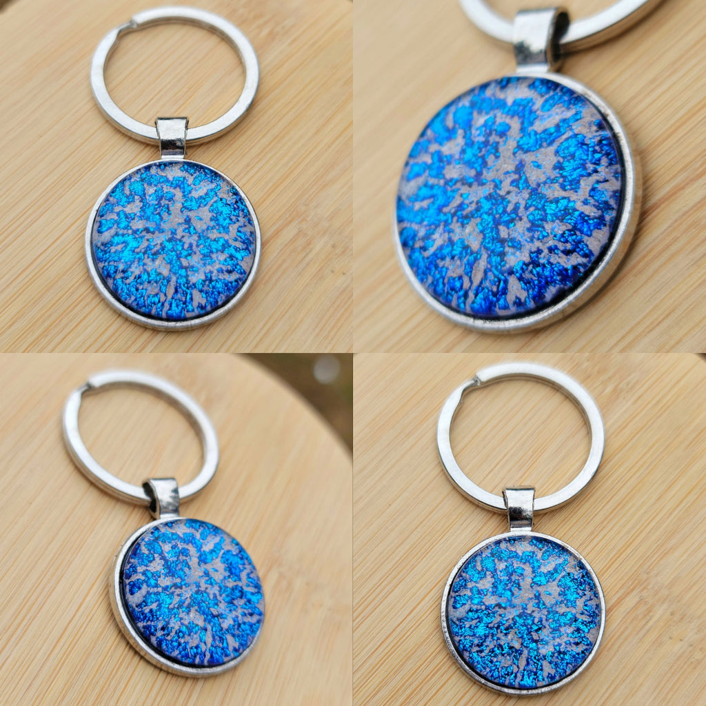 Cremation Ashes InFused Glass Key Chain Urn