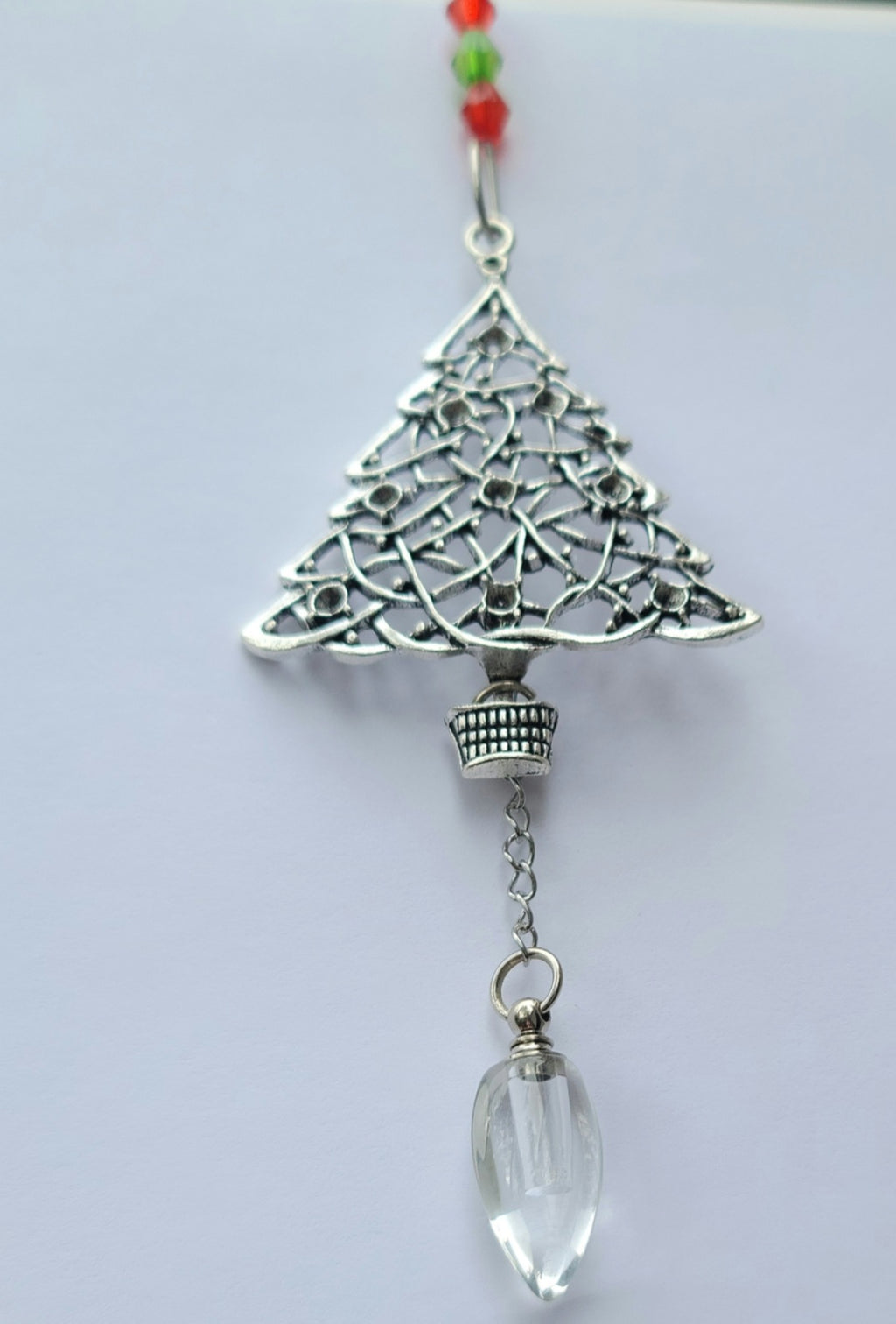 DIY Christmas Tree Ornament Cremation Urn Bead Memorial Holiday Gift with Filling Tools