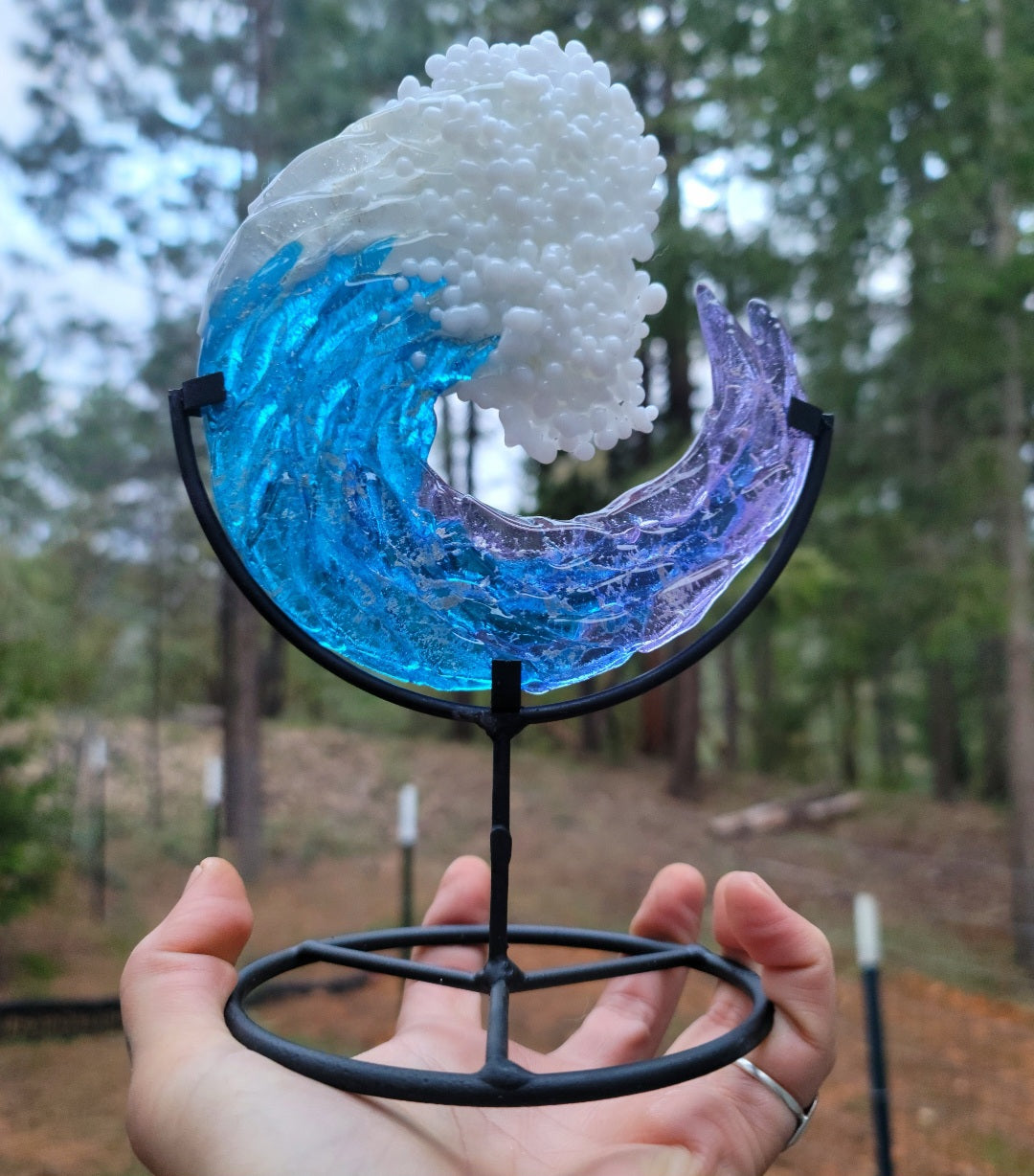 Cremation infused top glass