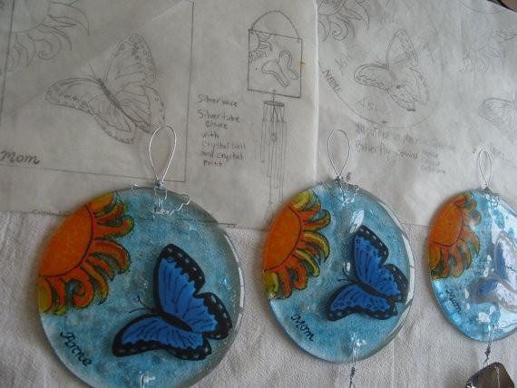 handmade suncatchers with cremation ashes custom design ashes infused glass 