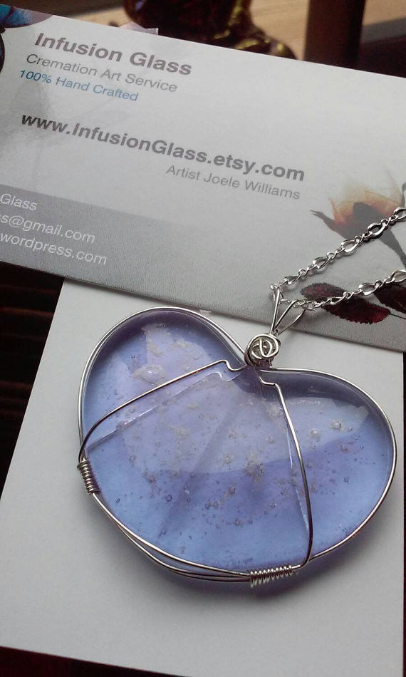 Purple glass heart infused with cremation ashes sterling silver, cremation jewelry, memorial jewelry, pet memorial jewelry, cremation ring, memorial ring, handmade, urn ring, ashes in glass, ashes InFused Glass, ring for Ashes, sympathy gift USA Handmade by Infusion Glass Artist Joele Williams Human and Pet Cremation Ash Remembrance Urns AshesInfusedGlass.com